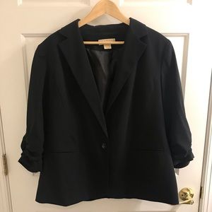 Michael Kors Boyfriend Blazer Ruched Sleeves